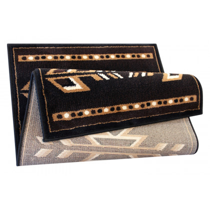 BLNK Amado Collection Southwestern Style Olefin Accent Area Rug with Jute Backing - Brown, 2'W x 3'L