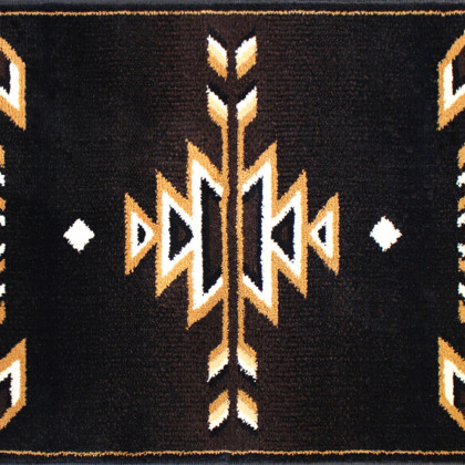 BLNK Amado Collection Southwestern Style Olefin Accent Area Rug with Jute Backing - Brown, 2'W x 3'L
