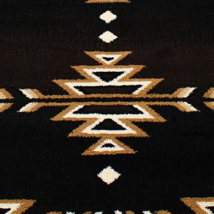 BLNK Amado Collection Southwestern Style Olefin Accent Area Rug with Jute Backing - Brown, 2'W x 7'L