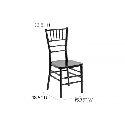 BLNK HERCULES PREMIUM Series Resin Stacking Chiavari Chair - Black