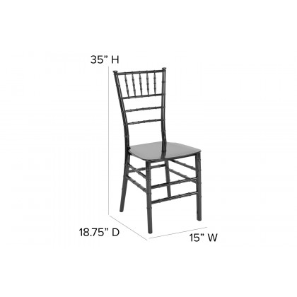 BLNK HERCULES Series Resin Stacking Chiavari Chair - Black
