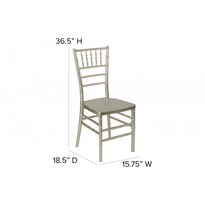 BLNK HERCULES PREMIUM Series Resin Stacking Chiavari Chair - Champagne