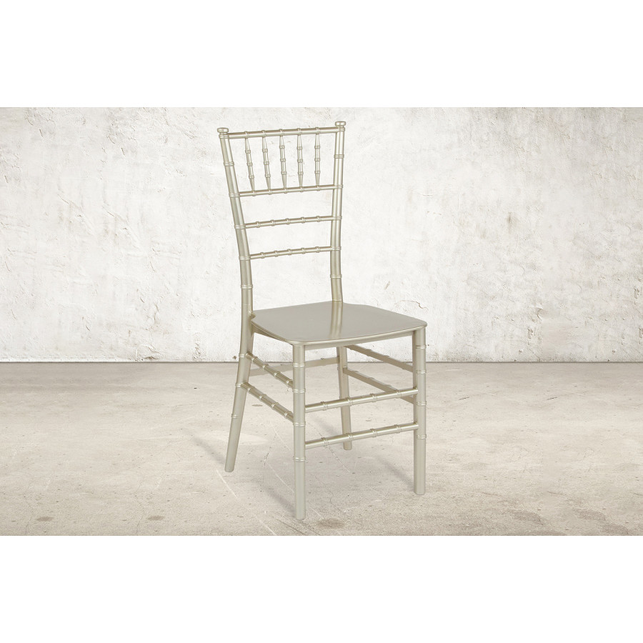BLNK HERCULES Series Resin Stacking Chiavari Chair - Champagne