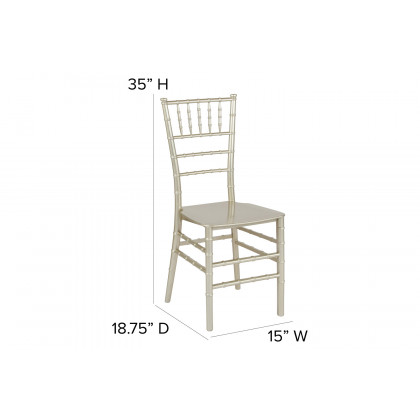 BLNK HERCULES Series Resin Stacking Chiavari Chair - Champagne