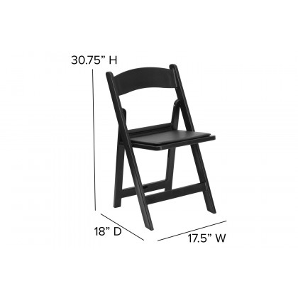 BLNK Hercules Resin Folding Chair - Black