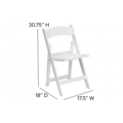 BLNK Hercules Resin Folding Chair - White