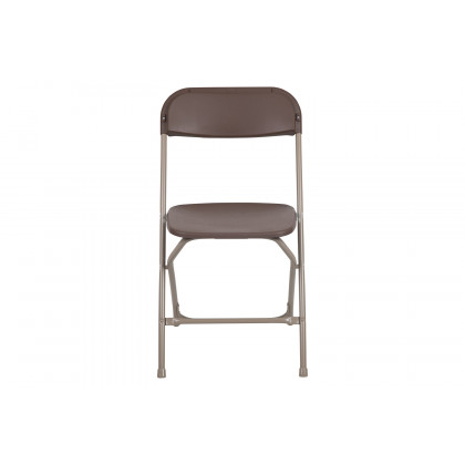 BLNK HERCULES Series Plastic Lightweight Folding Chair - Brown