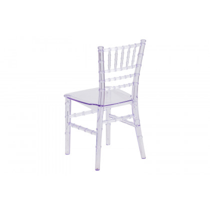 BLNK HERCULES Child’s Resin Party and Event Chiavari Chair - Transparent Crystal