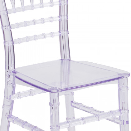 BLNK HERCULES Child’s Resin Party and Event Chiavari Chair - Transparent Crystal