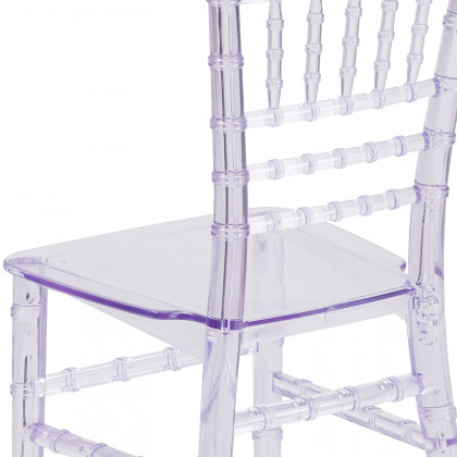 BLNK HERCULES Child’s Resin Party and Event Chiavari Chair - Transparent Crystal