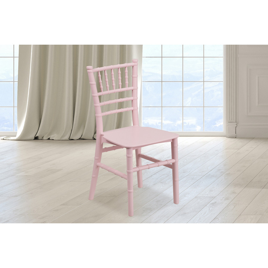 BLNK HERCULES Child’s Resin Party and Event Chiavari Chair - Pink
