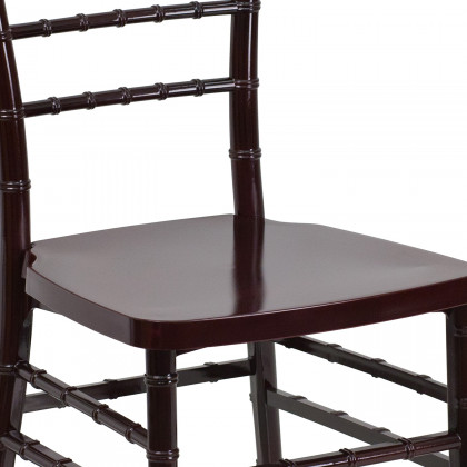 BLNK HERCULES PREMIUM Series Resin Stacking Chiavari Chair - Mahogany