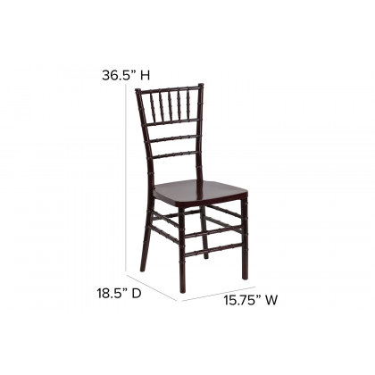 BLNK HERCULES PREMIUM Series Resin Stacking Chiavari Chair - Mahogany