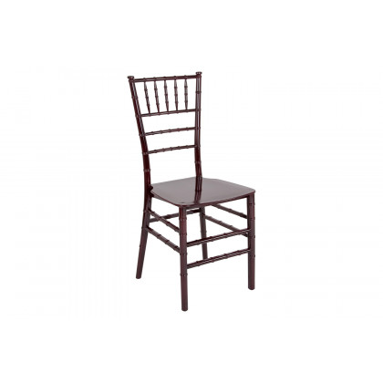 BLNK HERCULES Series Resin Stacking Chiavari Chair - Mahogany