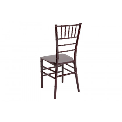 BLNK HERCULES Series Resin Stacking Chiavari Chair - Mahogany