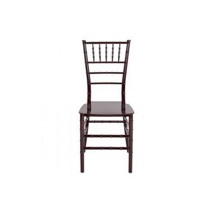 BLNK HERCULES Series Resin Stacking Chiavari Chair - Mahogany