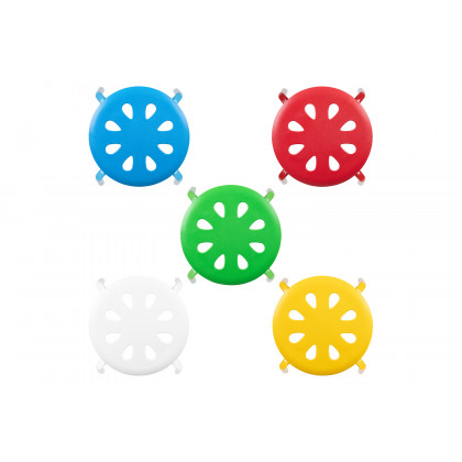 BLNK Bailey Plastic Nesting Stack Stools 5 Pack - Assorted, 11.5"H Seat
