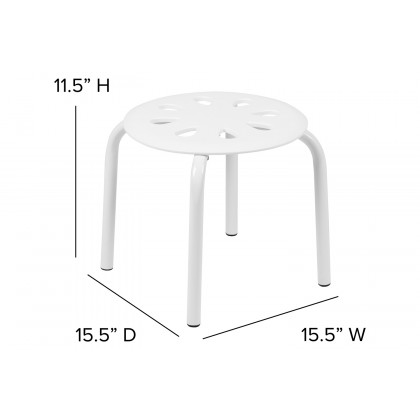 BLNK Bailey Plastic Nesting Stack Stools 5 Pack - Assorted, 11.5"H Seat