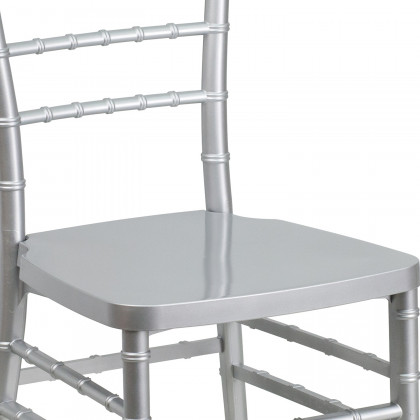 BLNK HERCULES PREMIUM Series Resin Stacking Chiavari Chair - Silver