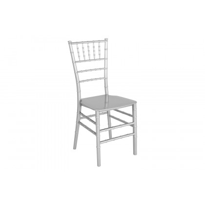 BLNK HERCULES Series Resin Stacking Chiavari Chair - Silver