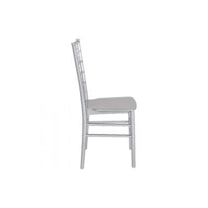 BLNK HERCULES Series Resin Stacking Chiavari Chair - Silver