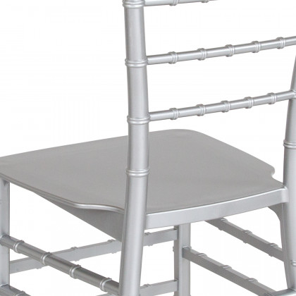 BLNK HERCULES Series Resin Stacking Chiavari Chair - Silver