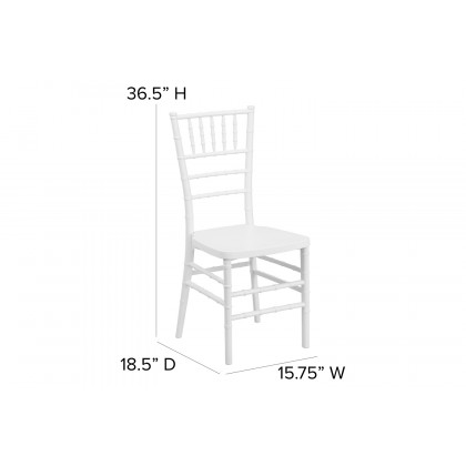 BLNK HERCULES PREMIUM Series Resin Stacking Chiavari Chair - Matte White