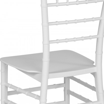 BLNK HERCULES Series Resin Stacking Chiavari Chair - White
