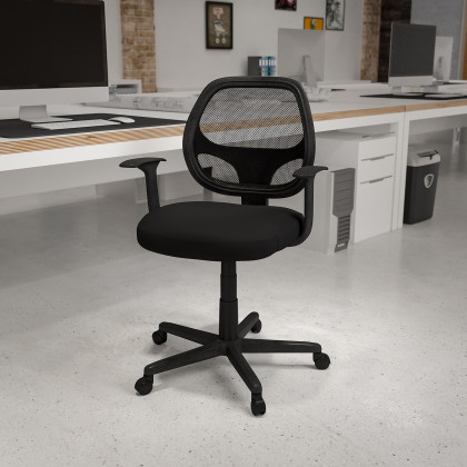 BLNK - Flash Fundamentals Mid-Back Mesh Swivel Ergonomic Task Office Chair with Arms