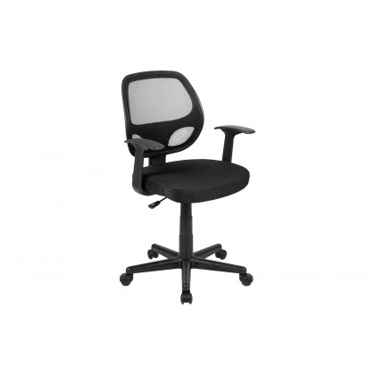 BLNK Flash Fundamentals Mid-Back Mesh Swivel Ergonomic Task Office Chair with Arms - Black