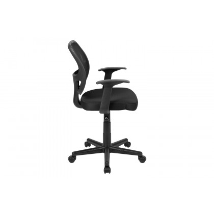 BLNK Flash Fundamentals Mid-Back Mesh Swivel Ergonomic Task Office Chair with Arms - Black