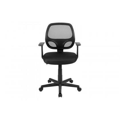 BLNK Flash Fundamentals Mid-Back Mesh Swivel Ergonomic Task Office Chair with Arms - Black
