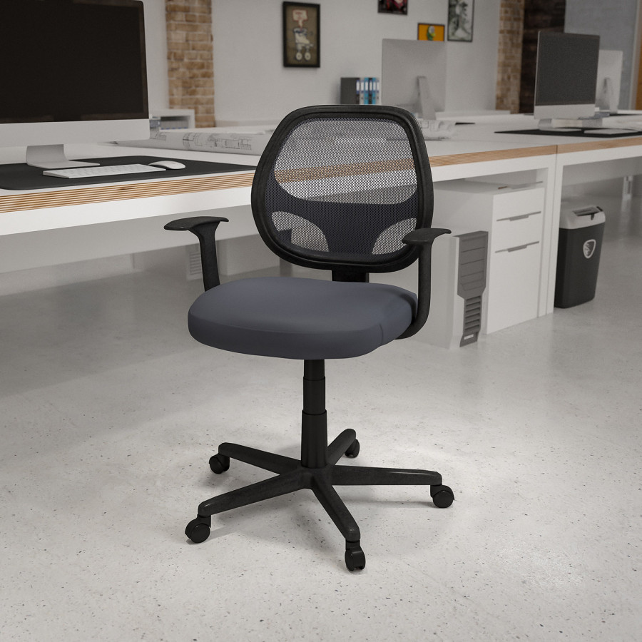 BLNK - Flash Fundamentals Mid-Back Mesh Swivel Ergonomic Task Office Chair with Arms