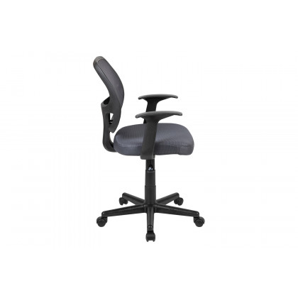 BLNK Flash Fundamentals Mid-Back Mesh Swivel Ergonomic Task Office Chair with Arms - Gray