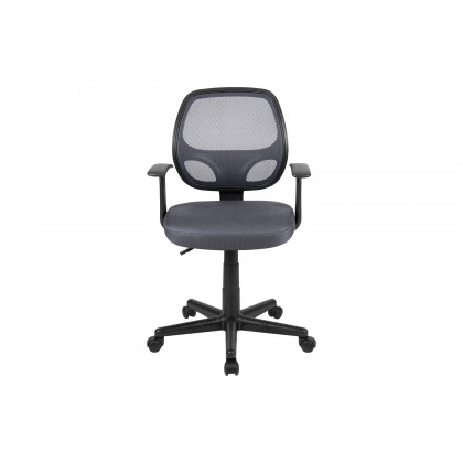 BLNK Flash Fundamentals Mid-Back Mesh Swivel Ergonomic Task Office Chair with Arms - Gray