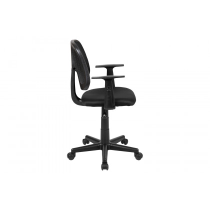 BLNK Flash Fundamentals Mid-Back Mesh Swivel Task Office Chair with Pivot Back - Black, with Arms
