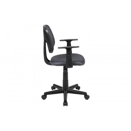 BLNK Flash Fundamentals Mid-Back Mesh Swivel Task Office Chair with Pivot Back - Gray, with Arms