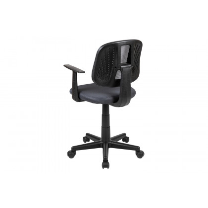 BLNK Flash Fundamentals Mid-Back Mesh Swivel Task Office Chair with Pivot Back - Gray, with Arms