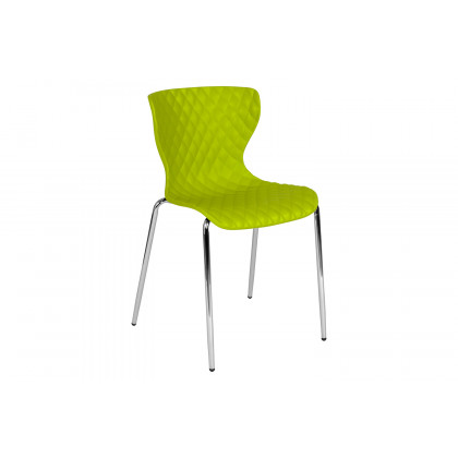 BLNK Lowell Plastic Contemporary Design Stack Chair - Citrus Green