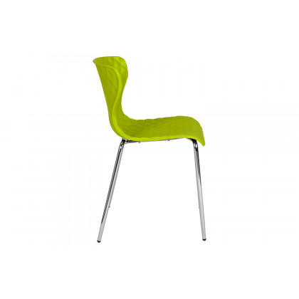 BLNK Lowell Plastic Contemporary Design Stack Chair - Citrus Green