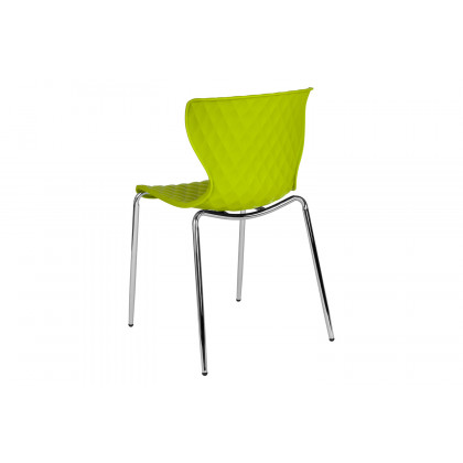 BLNK Lowell Plastic Contemporary Design Stack Chair - Citrus Green