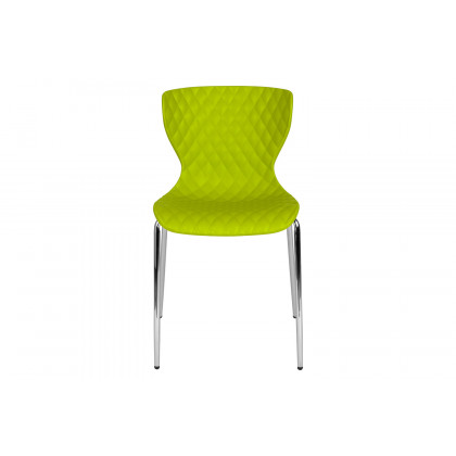 BLNK Lowell Plastic Contemporary Design Stack Chair - Citrus Green