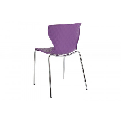 BLNK Lowell Plastic Contemporary Design Stack Chair - Purple