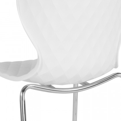 BLNK Lowell Plastic Contemporary Design Stack Chair - White