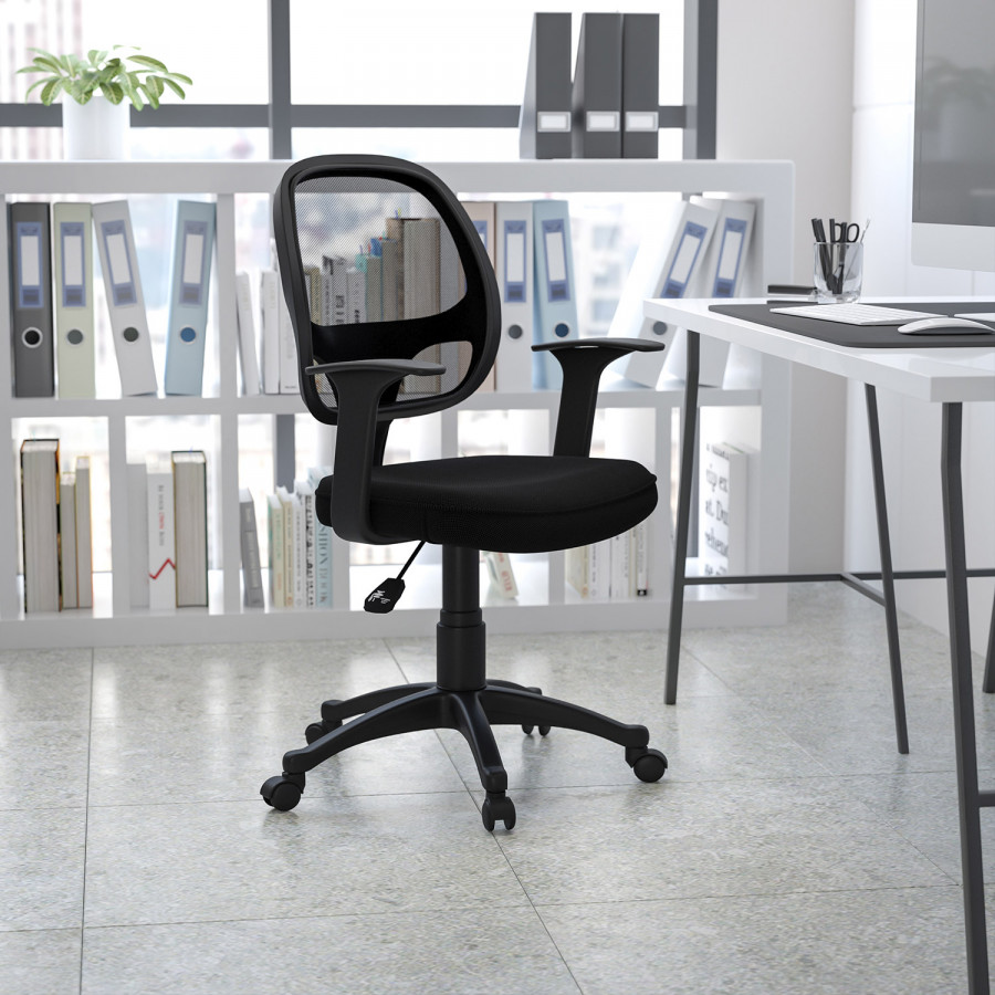 BLNK - Mallard Mid-Back Mesh Swivel Ergonomic Task Office Chair with T-Arms
