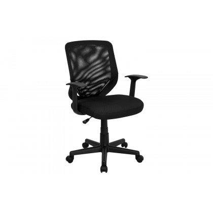 BLNK - Norris Mid-Back Mesh Tapered Back Swivel Task Office Chair with T-Arms