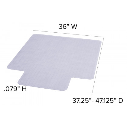 BLNK Jackson Carpet Chair Mat with Lip - 36"W x 48"L