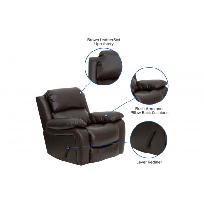 BLNK Kyle LeatherSoft Rocker Recliner - Brown