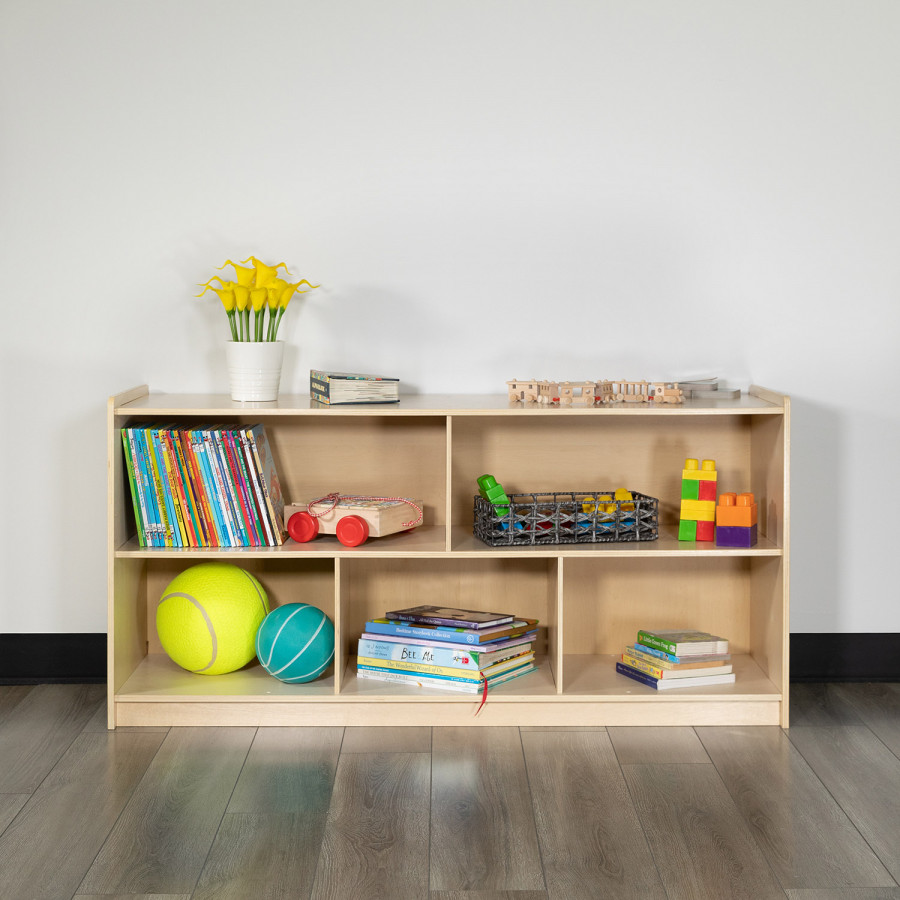 BLNK Hercules Wooden 5 Section School Classroom Storage Cabinet - 24"H x 48"L