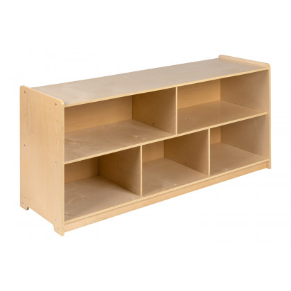 BLNK Hercules Wooden 5 Section School Classroom Storage Cabinet - 24"H x 48"L